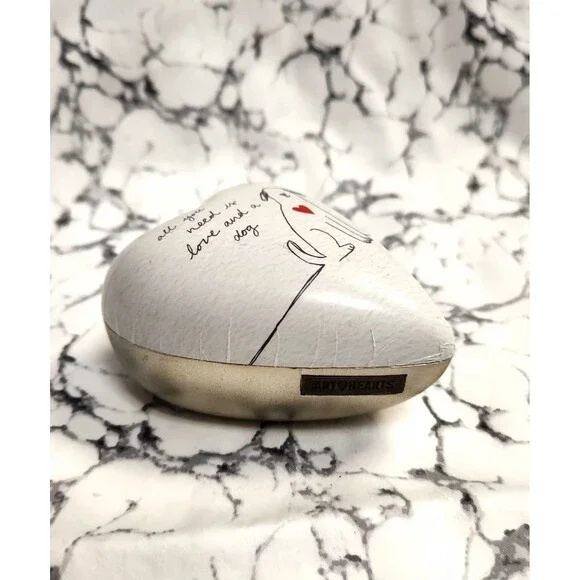 DEMDACO Art Hearts "All You Need Is Love and a Dog" Trinket Box NWOT or Box. - Picture 2 of 8